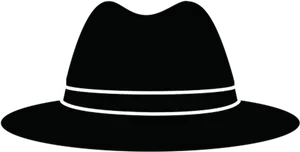 Iconic Fedora Hat Silhouette PNG Image