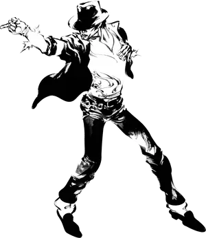 Iconic Michael Jackson Dance Pose PNG Image