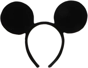 Iconic Mickey Mouse Ears Headband PNG Image