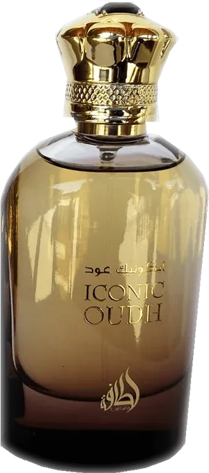 Iconic Oudh Perfume Bottle PNG Image