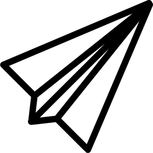 Iconic Paper Plane Graphic PNG Image