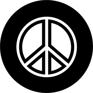 Iconic Peace Symbol Graphic PNG Image