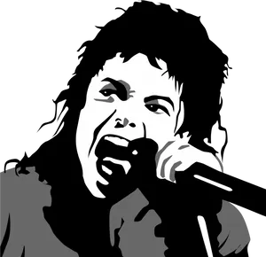 Iconic_ Performer_ Vector_ Art PNG Image