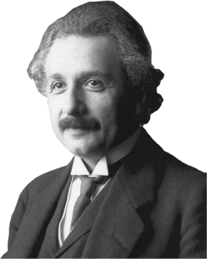 Iconic Physicist Portrait PNG Image