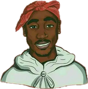 Iconic Rapper Illustration PNG Image