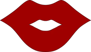 Iconic Red Lips Graphic PNG Image