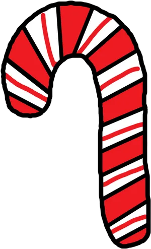 Iconic Redand White Candy Cane PNG Image