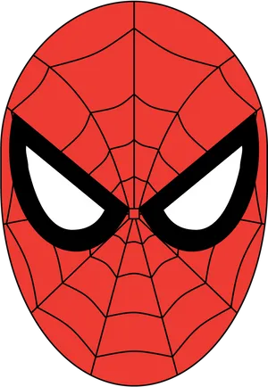 Iconic Spiderman Mask Graphic PNG Image