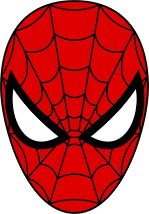 Iconic Spiderman Mask Graphic PNG Image