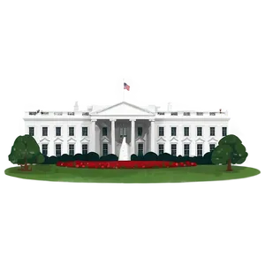 Iconic White House Facade Png Eqg PNG Image