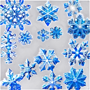 Icy Blue Snowflakes PNG 05212024 PNG