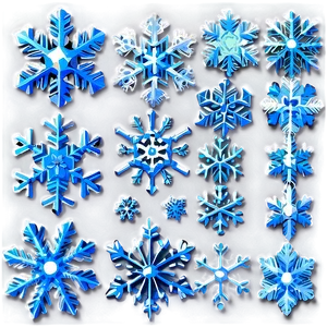 Icy Blue Snowflakes PNG 05212024 PNG