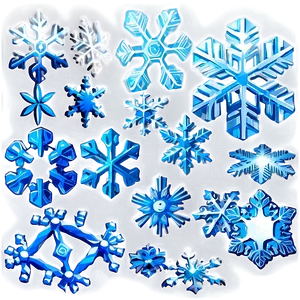 Icy Blue Snowflakes PNG 45 PNG