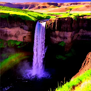 Idyllic Palouse Falls Png Roh PNG Image