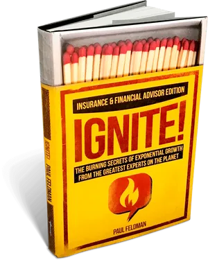 Ignite Bookwith Matchstick Design PNG Image