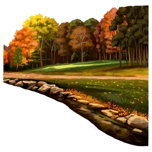 Illinois Autumn Landscape Png Mgj PNG Image