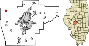 Illinois County Comparison Map PNG Image