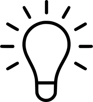 Illuminated Idea Icon PNG Image