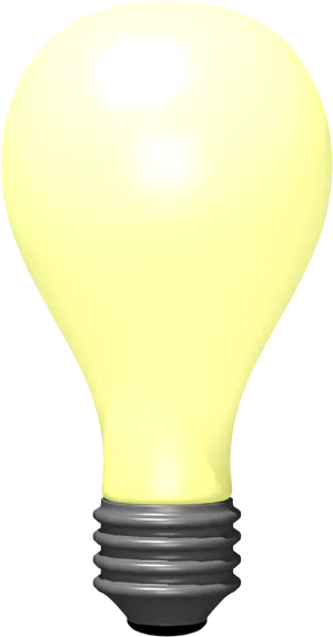 Illuminated Light Bulb PNG Image