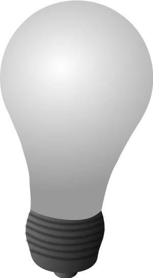 Illuminated Light Bulbon Black Background PNG Image