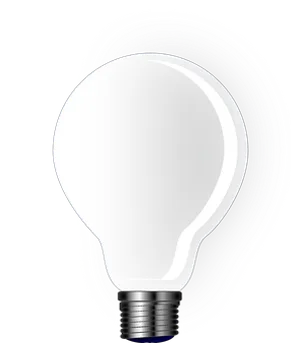 Illuminated Lightbulbon Black Background PNG