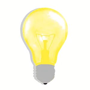 Illuminated Lightbulbon Black Background PNG Image