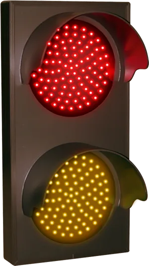 Illuminated Red Light Traffic Signal PNG Image