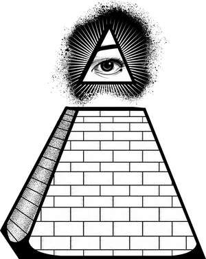 Illuminati Eye Pyramid Graphic PNG Image