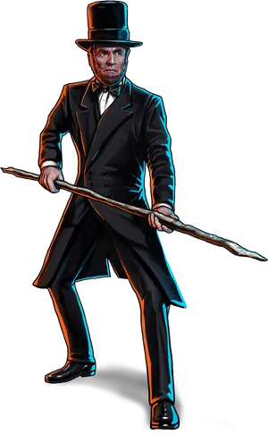 Illustrated Lincolnwith Spear PNG Image