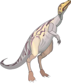 Illustrated Theropod Dinosaur PNG Image