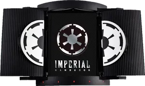 Imperial Handbookwith Galactic Empire Symbols PNG Image