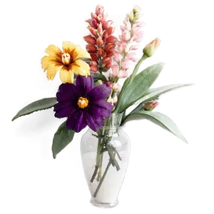 Impressionist Flower Scene Png Mbx19 PNG Image