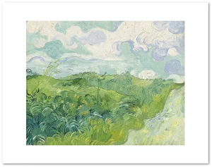 Impressionist Wheat Field Painting PNG Image