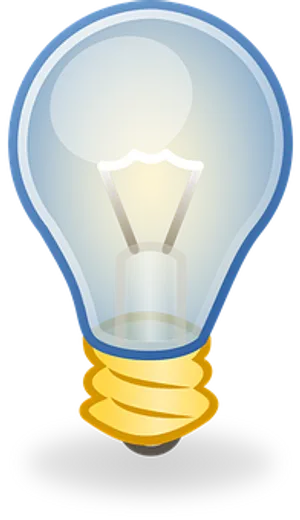 Incandescent Light Bulb Graphic PNG