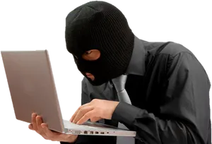 Incognito Hackerwith Laptop PNG Image