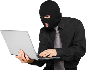 Incognito Hackerwith Laptop PNG Image