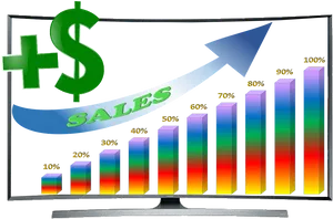 Increasing Sales Chart PNG Image