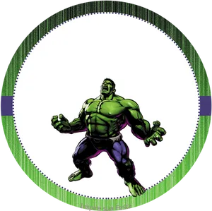 Incredible Hulk Circle Logo PNG Image