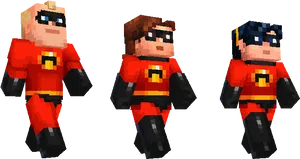 Incredibles_ Minecraft_ Skins PNG Image