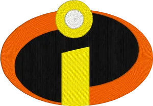 Incredibles Superhero Logo Embroidery PNG Image