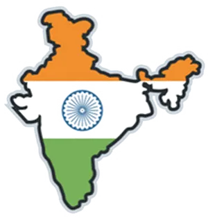 India Independence Map Ashoka Chakra PNG Image