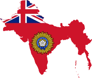 India Map British Raj Coatof Arms PNG Image