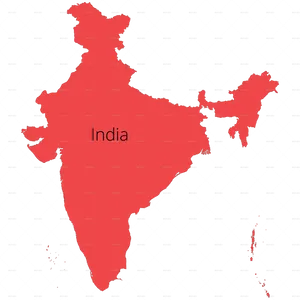 India Map Simplified Outline PNG Image