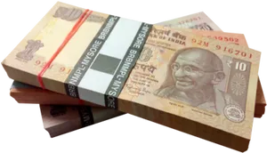 Indian Currency Notes Bundle PNG Image