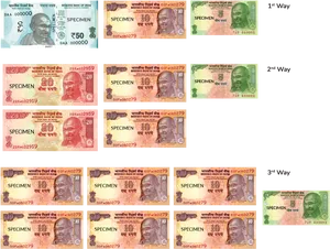 Indian Currency Specimen Notes PNG Image