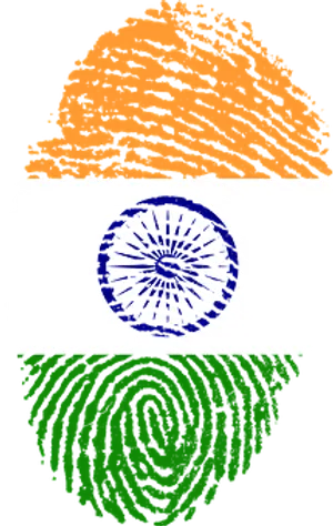 Indian Flag Fingerprint Pattern PNG Image