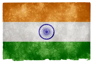 Indian Flag Grungy Texture PNG Image