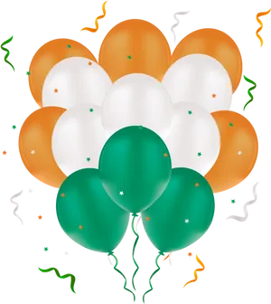 Indian Independence Day Celebration Balloons PNG Image