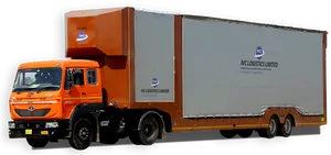 Indian Logistics Truck Side View PNG Image