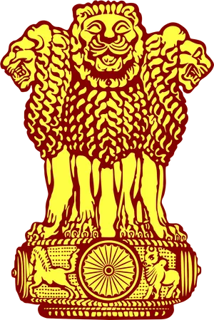 Indian National Emblem Illustration PNG Image